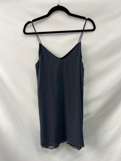 ZARA.Vestido gris lencero T.m
