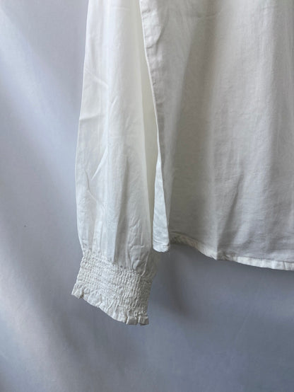 THINKING MU. Camisa blanca puños T.s