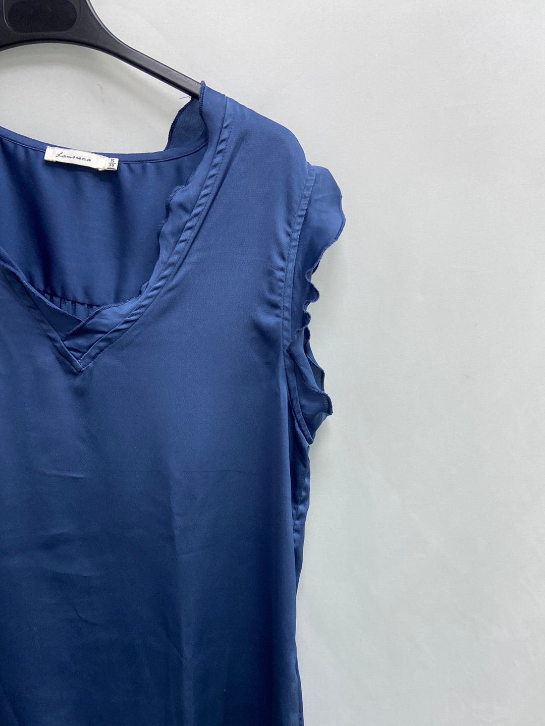 LAMORENA. Top azul fluido T.s