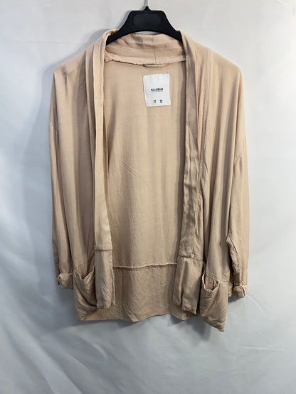 PULL&BEAR.Chaqueta fluida beige T.s