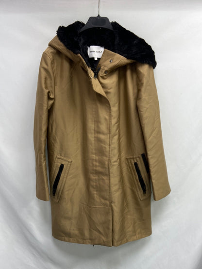 BIMBA Y LOLA. Beige fur coat TS