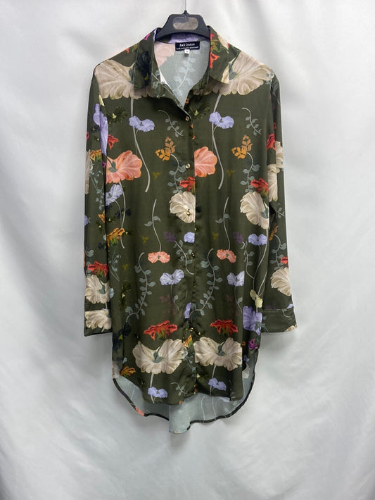 MarketBACK COUTURE. Vestido verde camisero T.s