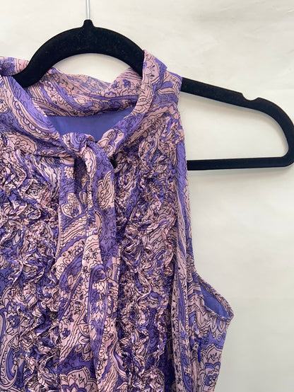 ZARA. Vestido morado amebas T.l