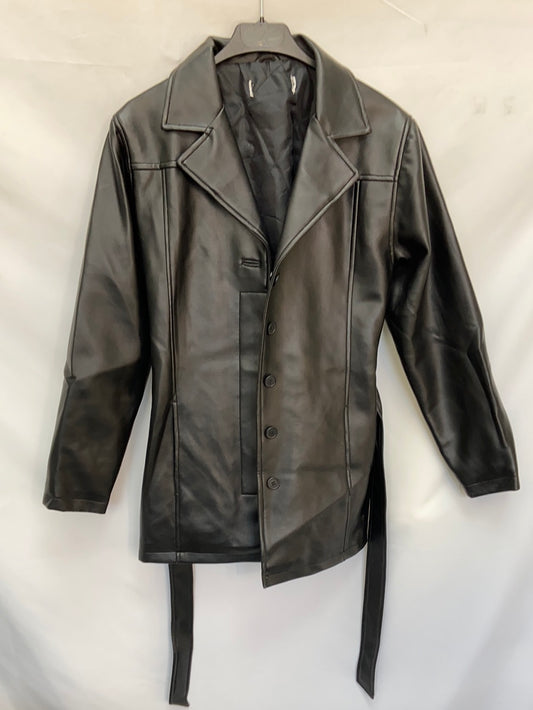 OTRAS.Chaqueta polipiel negra botones TU (m)