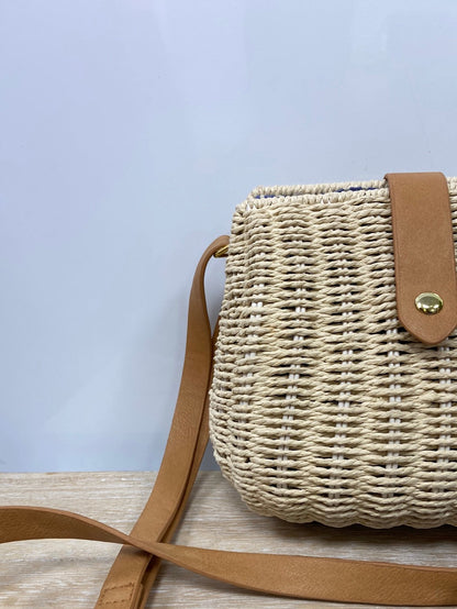 FOSCO. Bolso rafia beige