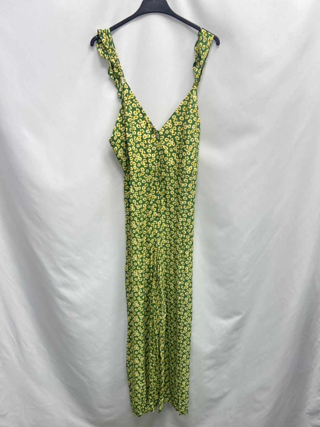 ZARA. Mono verde flores T.l (m/l)