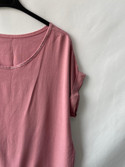 OTRAS.Blusa rosa fluida TU(M)