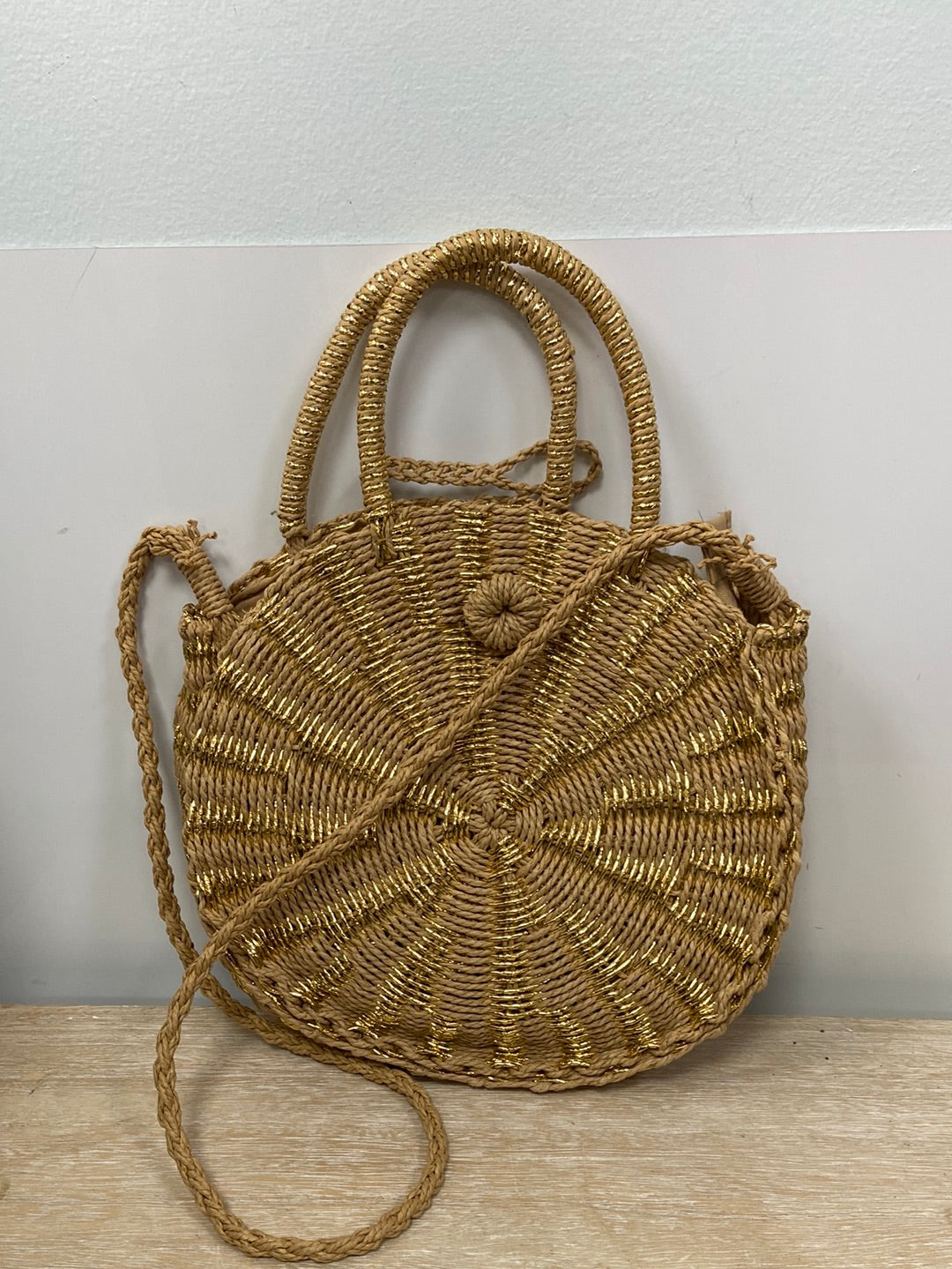 OTHERS. Circle raffia bag