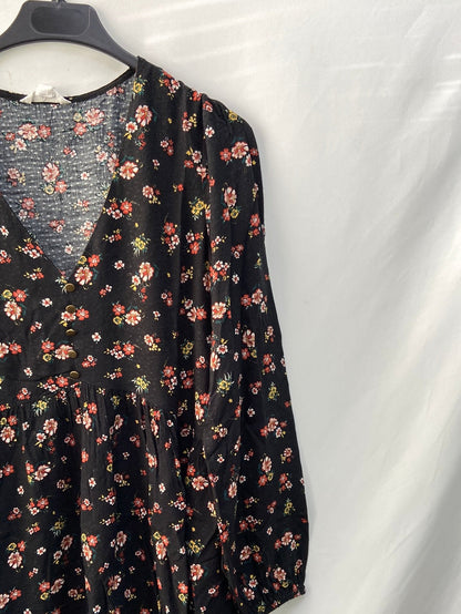 SPRINGFIELD. Black floral dress size 36
