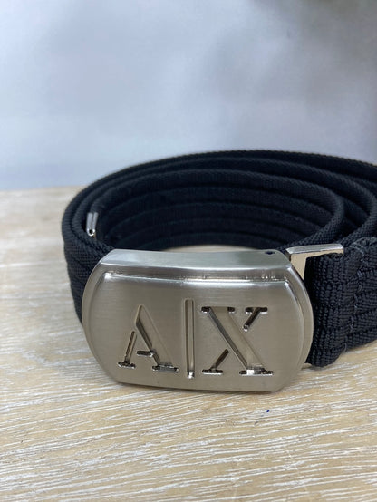 ARMANI. Black canvas belt