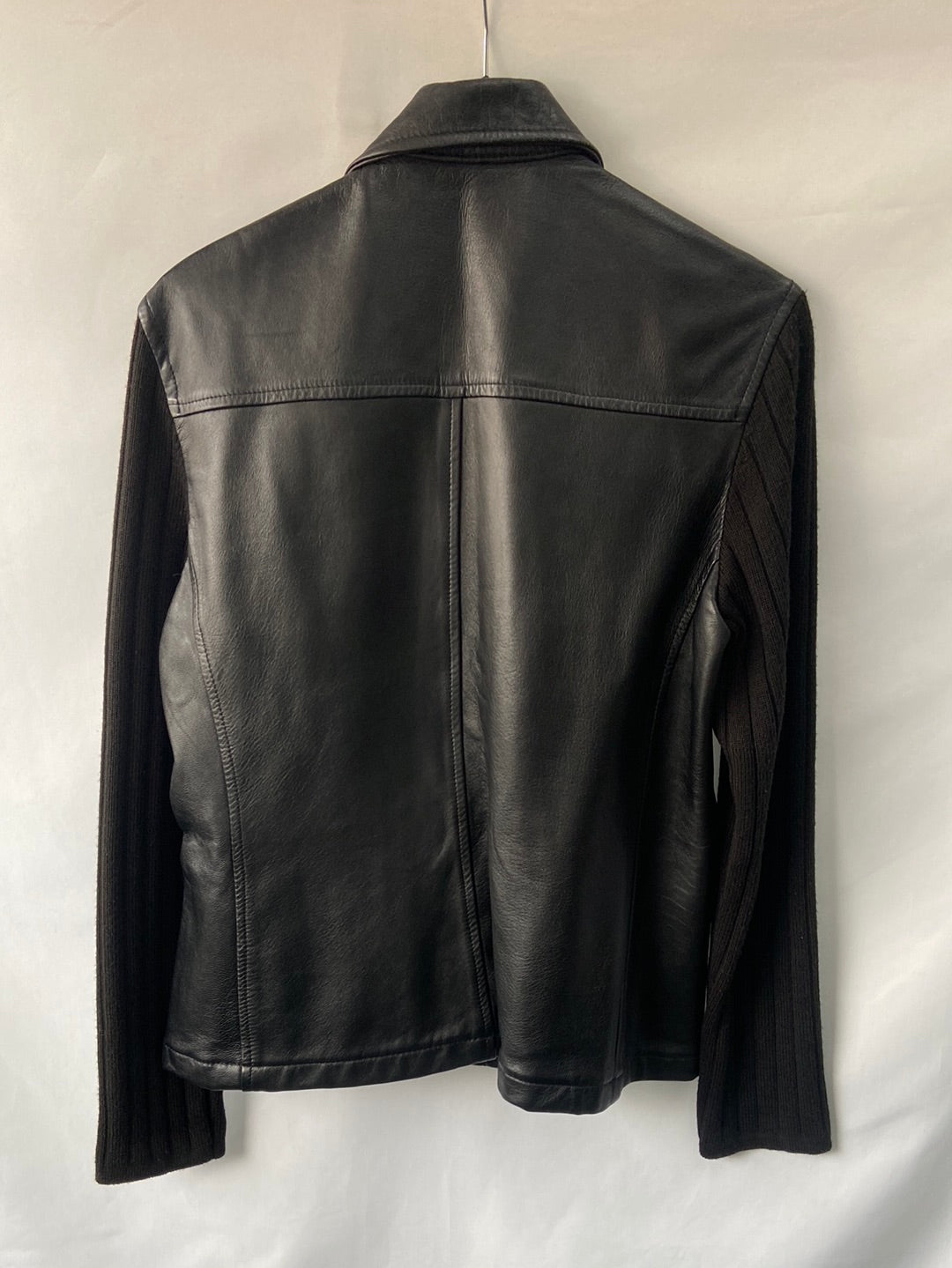 Market.MASSIMO DUTTI.Chaqueta piel y punto T.s