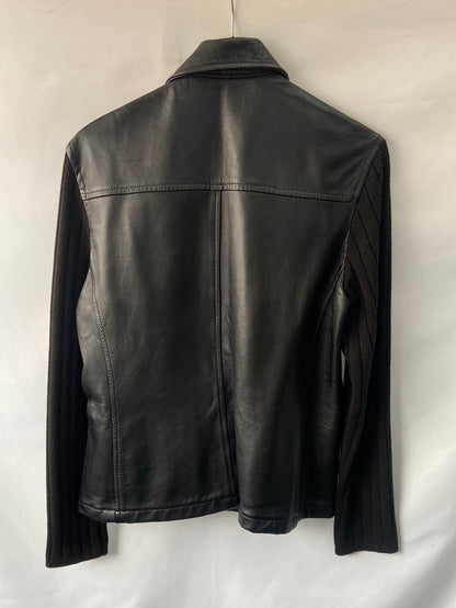 Market.MASSIMO DUTTI.Chaqueta piel y punto T.s