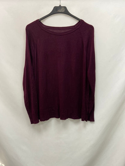 OTRAS.Jersey básico burdeos finito T.S/M