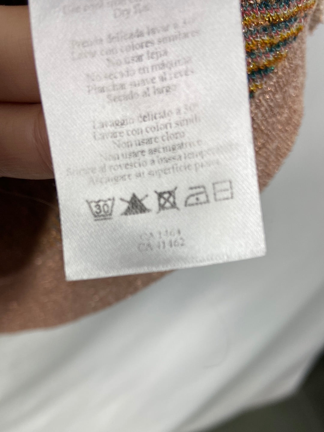 DES PETITS HAUTS. pink floral sweater Ts/m