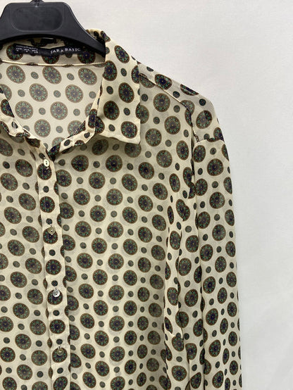 MarketZARA.Vintage print blouse TM