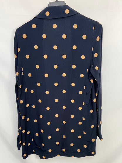 MANGO.Blazer azul lunares beige XS