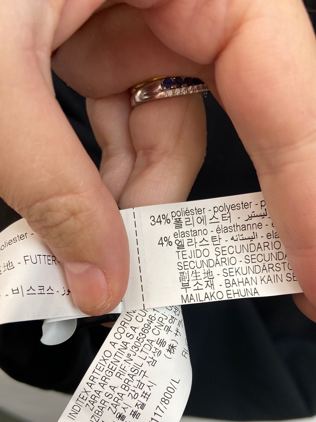 ZARA. Two-tone blazer with bow tie