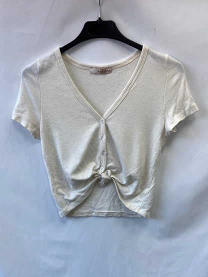 PESTANA .Beige knit top with buttons YOUR(s)