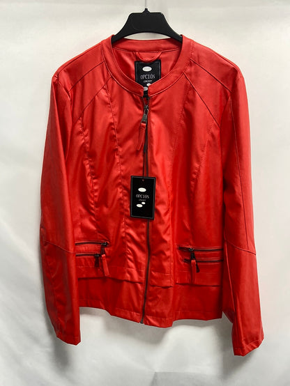OPCIÓN CONCEPT.Chaqueta polipiel roja T.44(L)