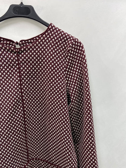 SFERA. Top jaspeado burdeos T.S