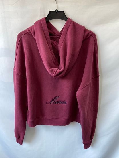 BA&SH.Sudadera burdeos cortita T.s
