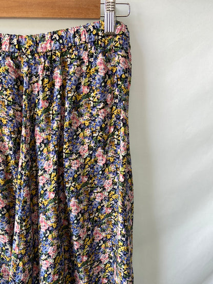 ZARA.Falda midi Flores T.S