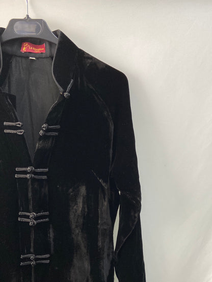 LA SENSITIVE.Top largo/kimono negro terciopelo T.m(s)