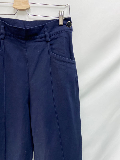 DES PETITS HAUTS. Pantalón azul ancho T.36