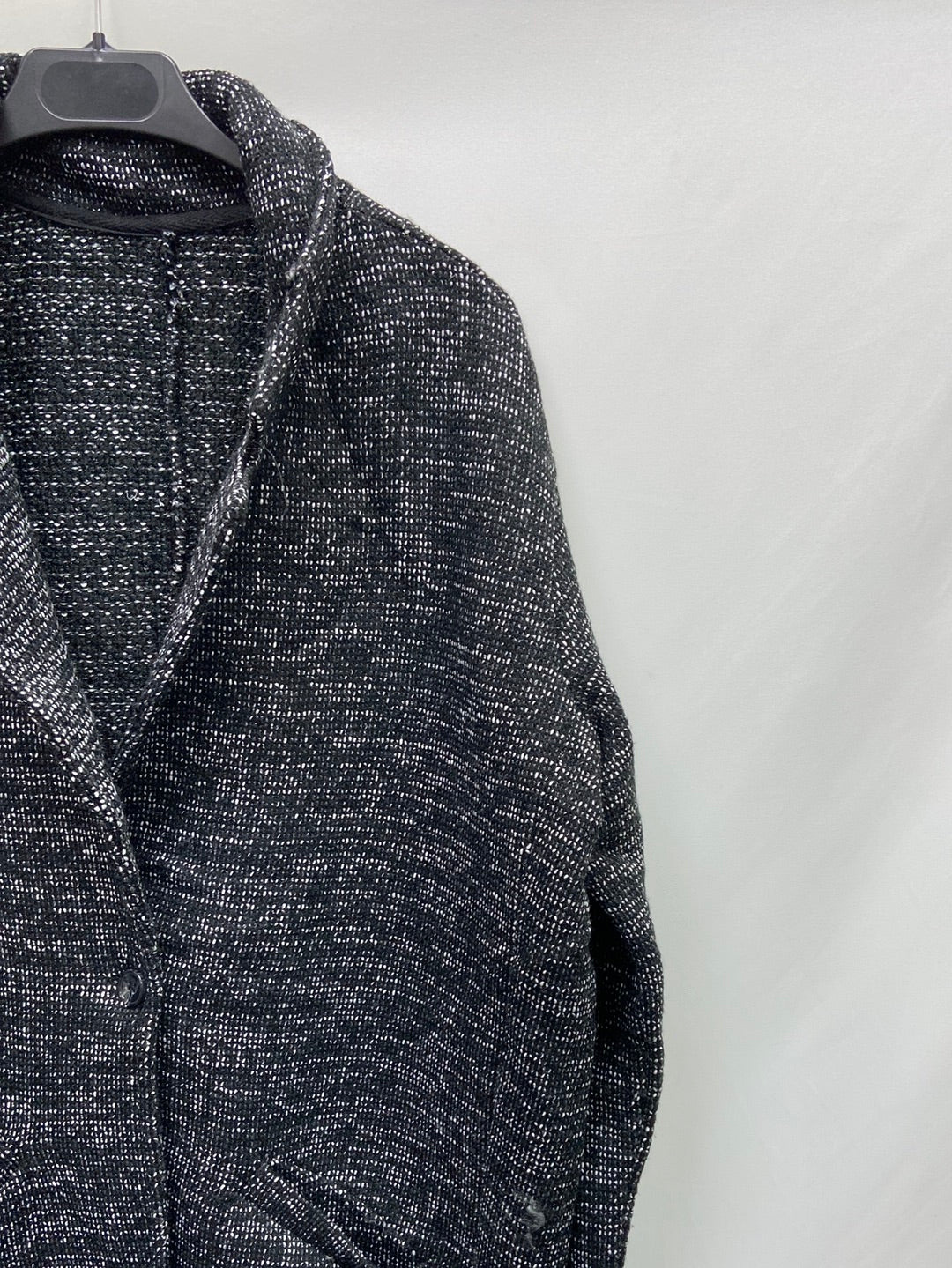 OTRAS.Blazer jaspeada negra T.S