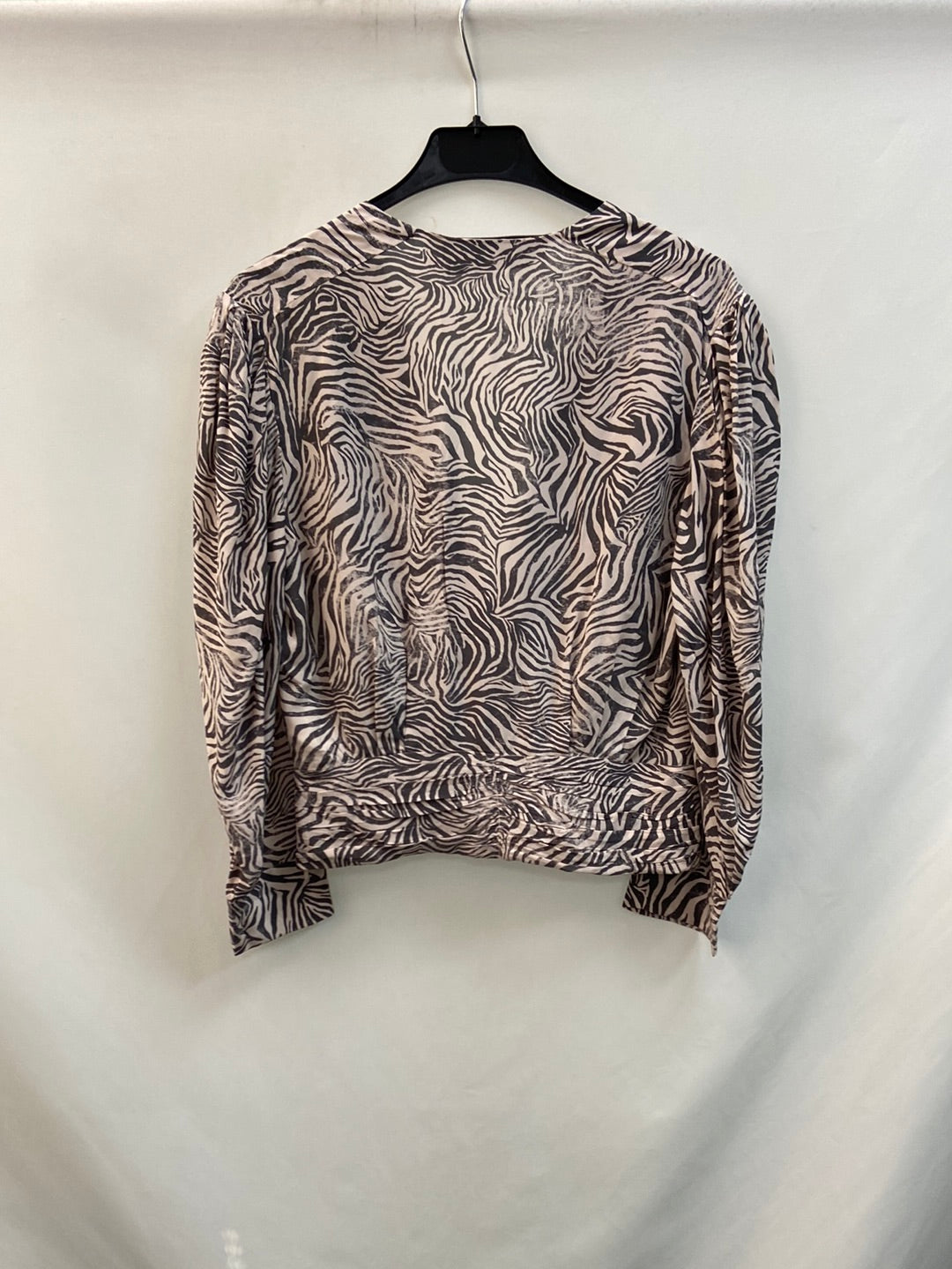 IRO.Animal print crossed blouse T.38