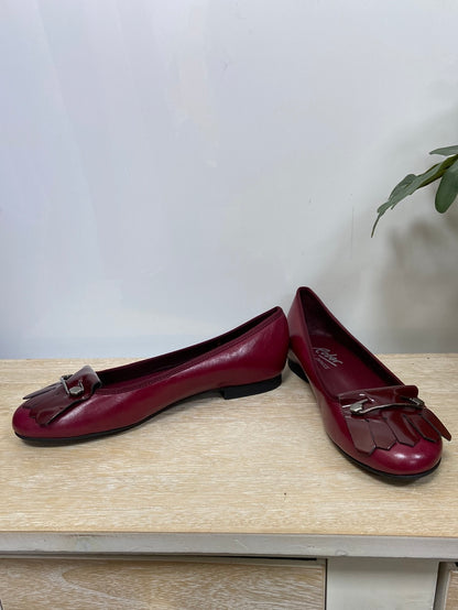 ROBER. Burgundy leather ballerina shoe size 39