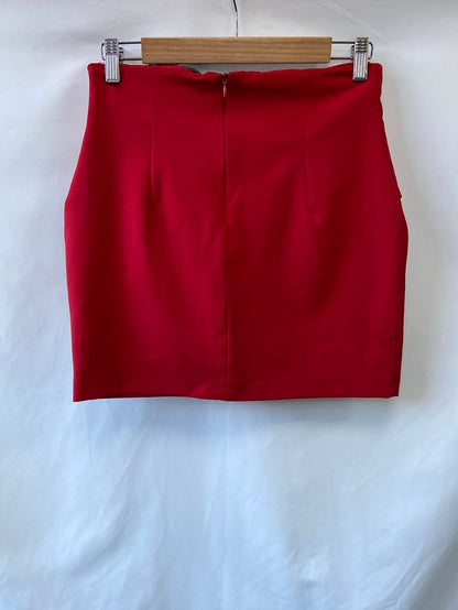 ZARA.Falda roja nudo T.M