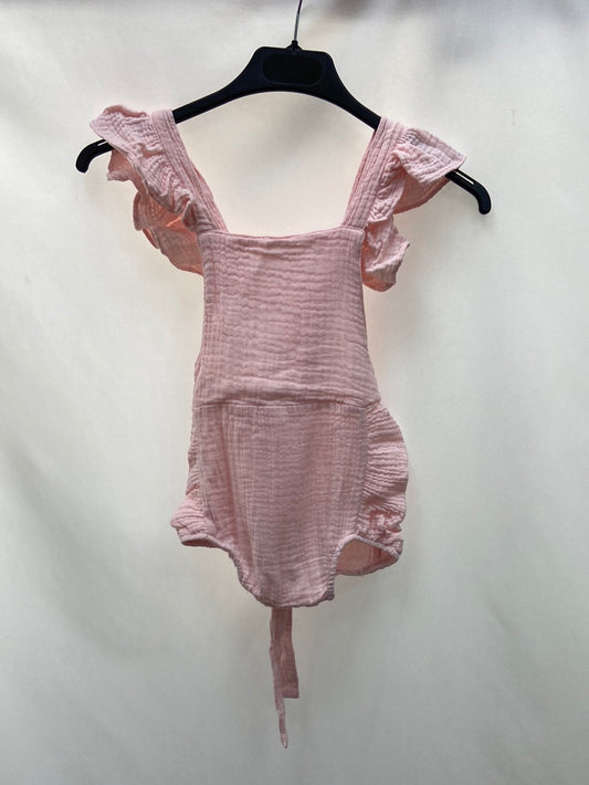 OMINI.Pink muslin dungarees size 2 years