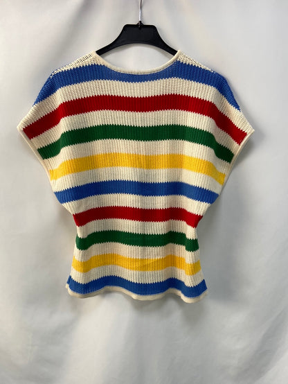 BACK COUTURE. Striped knit top TL (M)