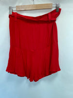 ZARA.Falda pantalón rojo fluido  T.L