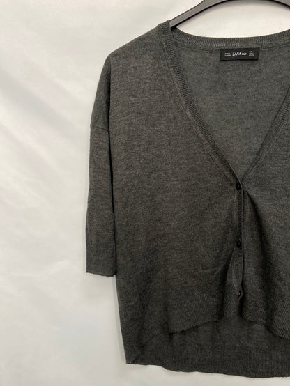 ZARA.Top gris punto T.s