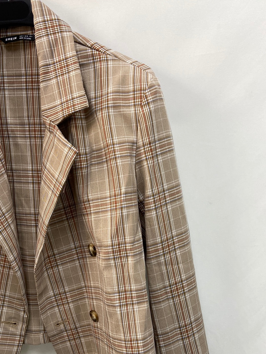 Blazer Trajes En Shein Crop Cuadros – Hibuy Market