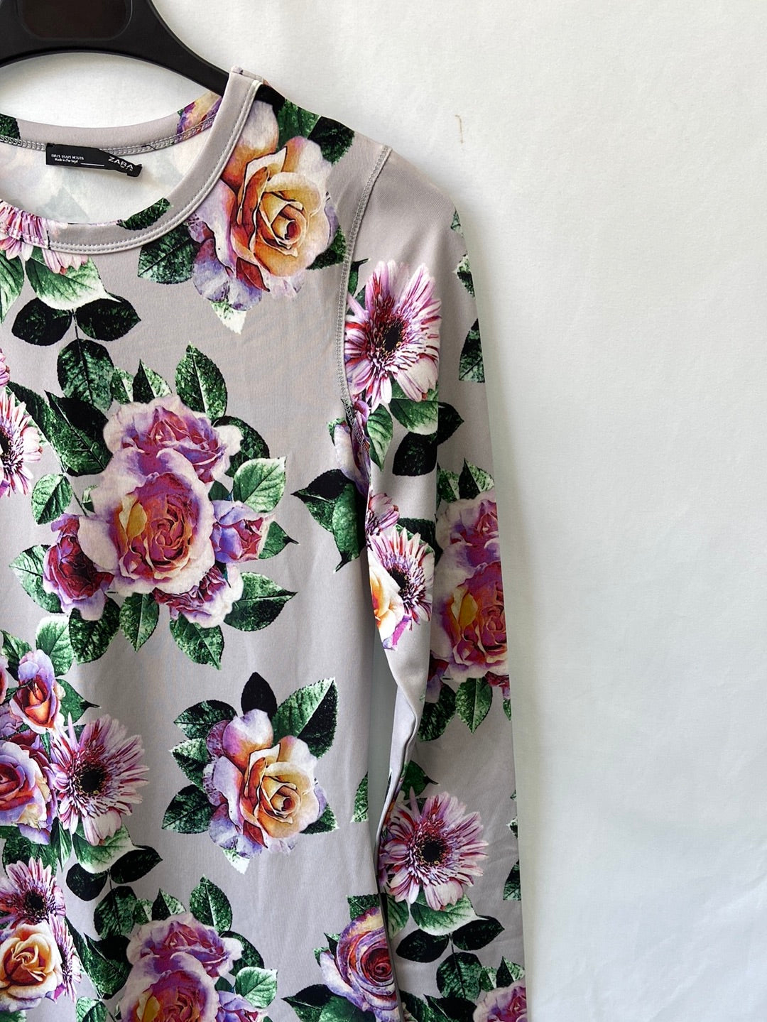 ZARA.Vestido midi licra T.S