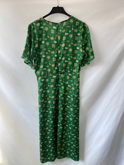 KLING.Vestido largo verde T.s