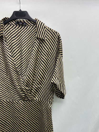 MANGO. Vestido midi rayas T.s