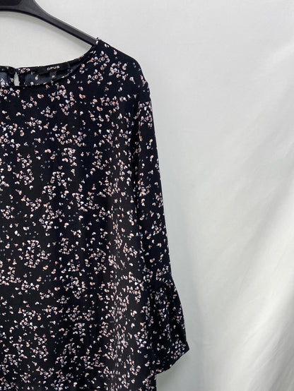 OPUS.Black floral blouse S.38
