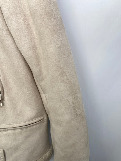 ZARA.Biker beige borrego T.XL (Tara)