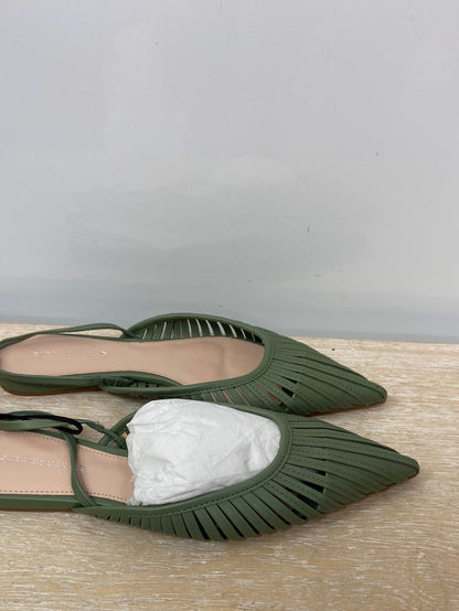 ZARA. Bailarina destalonada verde  T.37