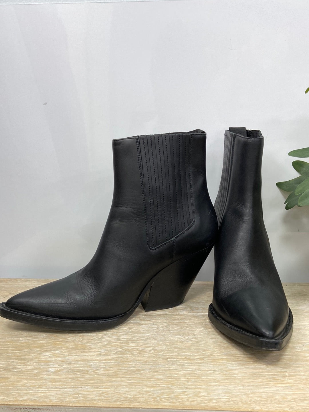 IRO.Botines negros cowboy piel T.40(39)