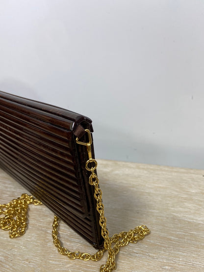 LURUEÑA. Brown mother-of-pearl bag