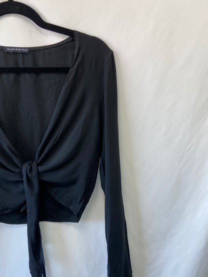 BRANDY MELVILLE.Top/sobrecamisa negra TU(s/m)