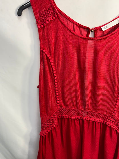 SFERA.Top rojo doble textura T.M