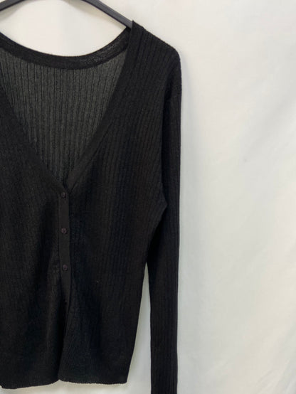 BIMANI. Black cardigan with Tl threads