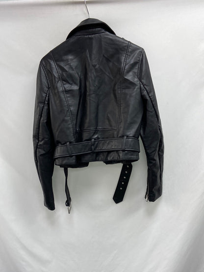 ZARA. Black leatherette jacket TL