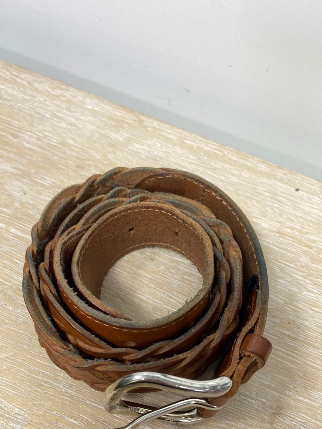 SAZENE. Cinturón piel trenzado T.80 (TARA)